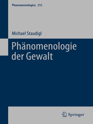 cover image of Phänomenologie der Gewalt
